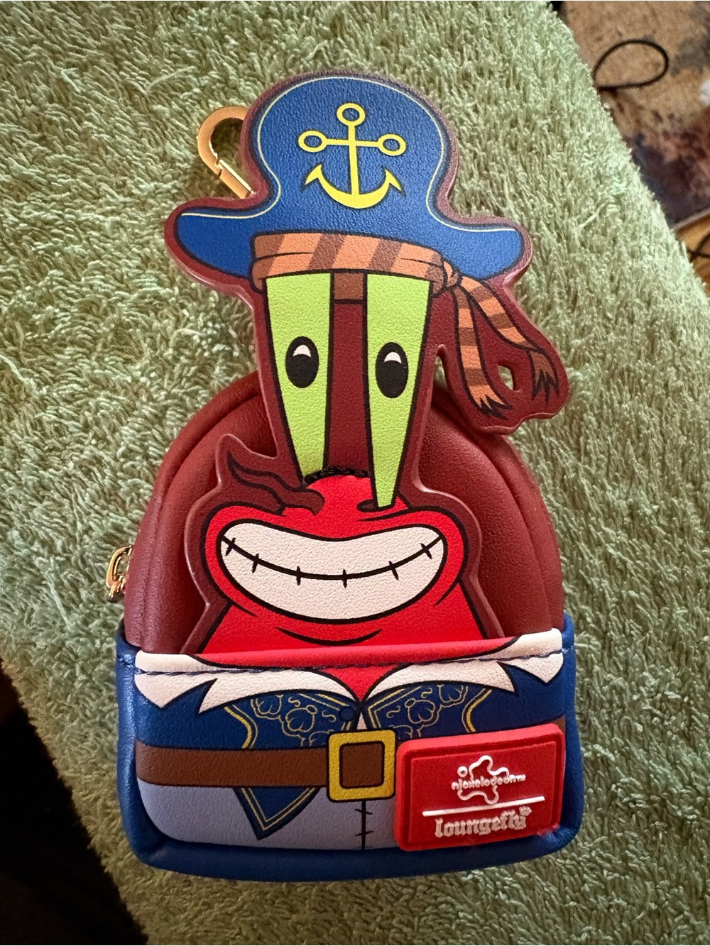 Loungefly Pirate Mr Krabs Mini Backpack SpongeBob Coin Purse - Red, Blue, Green